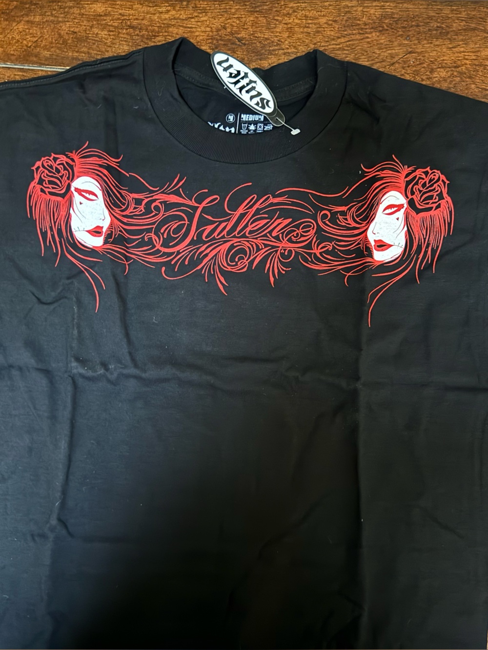 Sullen Men’s Black Graphic Tee with Red Artwork